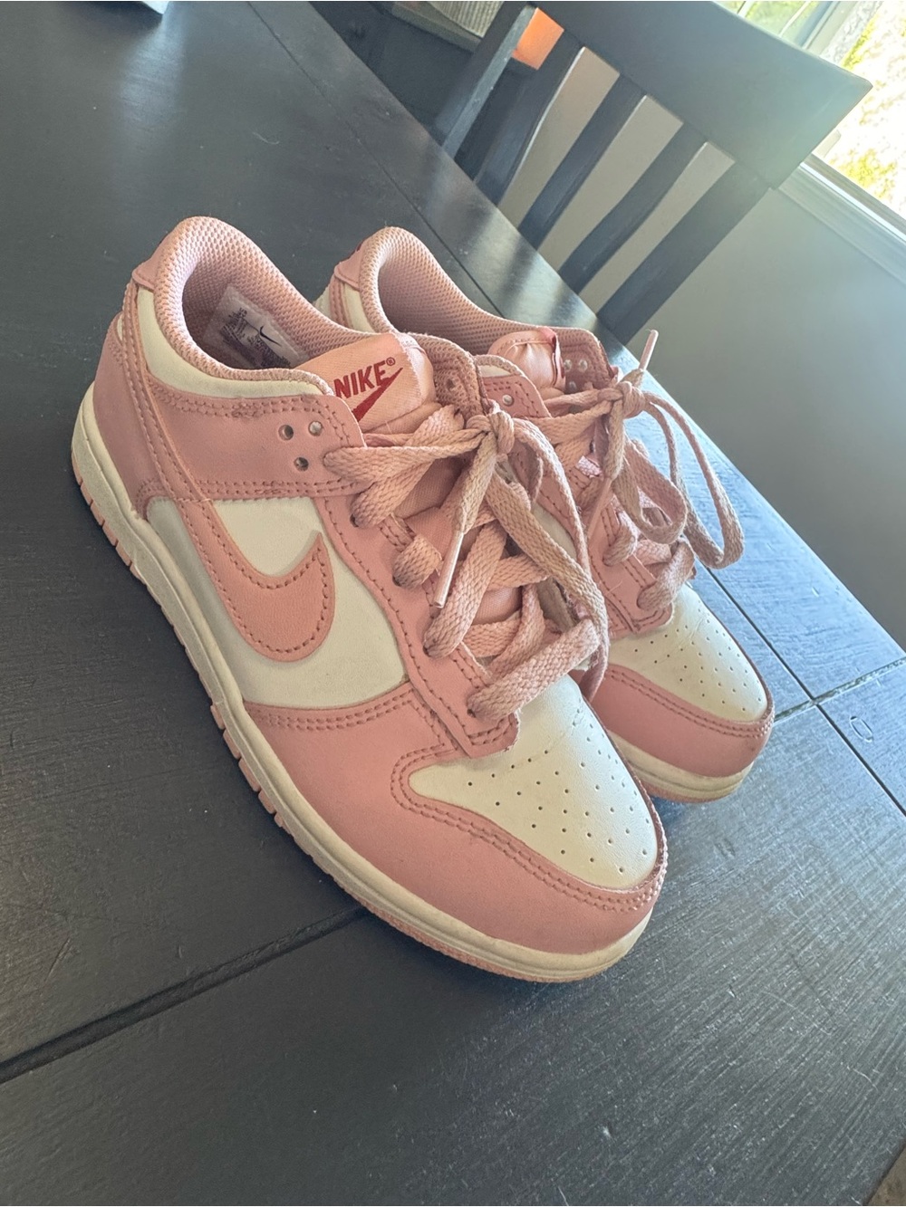 Nike Kids Pink and White Low-Top Dunks - Girls